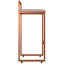 Ver imagem 5 de Kit 2 Banquetas Alta para Cozinha Sala de Jantar Hanna L02 Bronze Linho Bege - Lyam Decor