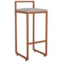 Ver imagem 3 de Kit 2 Banquetas Alta para Cozinha Sala de Jantar Hanna L02 Bronze Linho Bege - Lyam Decor