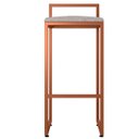 Ver imagem 4 de Kit 2 Banquetas Alta para Cozinha Sala de Jantar Hanna L02 Bronze Linho Bege - Lyam Decor