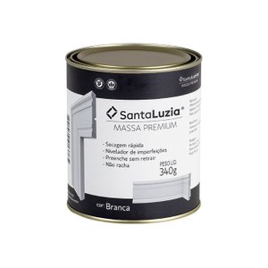 Massa Flex para Acabamento Cor Branca Pote 340g Santa Luzia: Branco