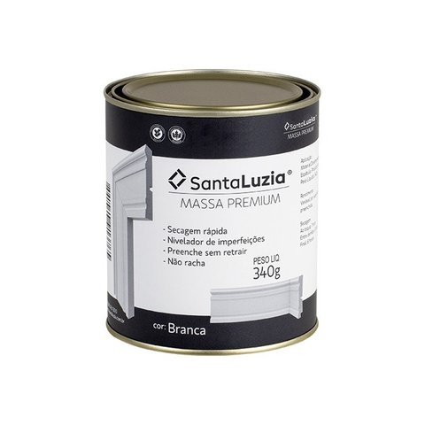 Massa Flex para Acabamento Cor Branca Pote 340g Santa Luzia: Branco