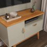 Rack Sirius 0.90 para Sala Tv 32 Polegadas - 3 Cores:off White/cinamomo - 5