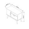 Rack Sirius 0.90 para Sala Tv 32 Polegadas - 3 Cores:off White/cinamomo - 6