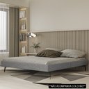 Ver imagem 2 de Cama Casal 145cm Pés Metálicos Elisa S05 Linho Cinza - Mpozenato