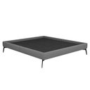 Ver imagem 1 de Cama Casal 145cm Pés Metálicos Elisa S05 Linho Cinza - Mpozenato