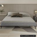 Ver imagem 5 de Cama Casal 145cm Pés Metálicos Elisa S05 Linho Cinza - Mpozenato