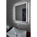 Ver imagem 6 de Espelho Led 100x100 Botão Touch Luz 3 Cores Fria Neutra Quente Retangular Jateado 1,00 Metro