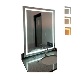 Espelho Led 80x100 Botão Touch Luz 3 Cores Fria Neutra Quente Retangular Jateado 1,00 X 0,80 - 9