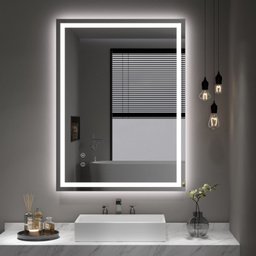 Espelho Led 80x100 Botão Touch Luz 3 Cores Fria Neutra Quente Retangular Jateado 1,00 X 0,80 - 4
