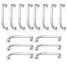 Alça de Apoio 30cm Barra Inox Kit 14 Unidades Idoso Acessibilidade Cadeirante Suporte Banheiro Box S - 1