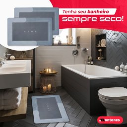 Tapete Mágico Absorvente Antiderrapante Secagem Rápida Borracha Banheiro - 3