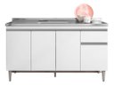 Ver imagem 1 de Balcão Gabinete Tatiane P/cozinha Multiuso 150cm Ajl Móveis