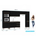 Ver imagem 3 de Armário de Cozinha Completa 5 Peças Milão Menu Móveis Preta
