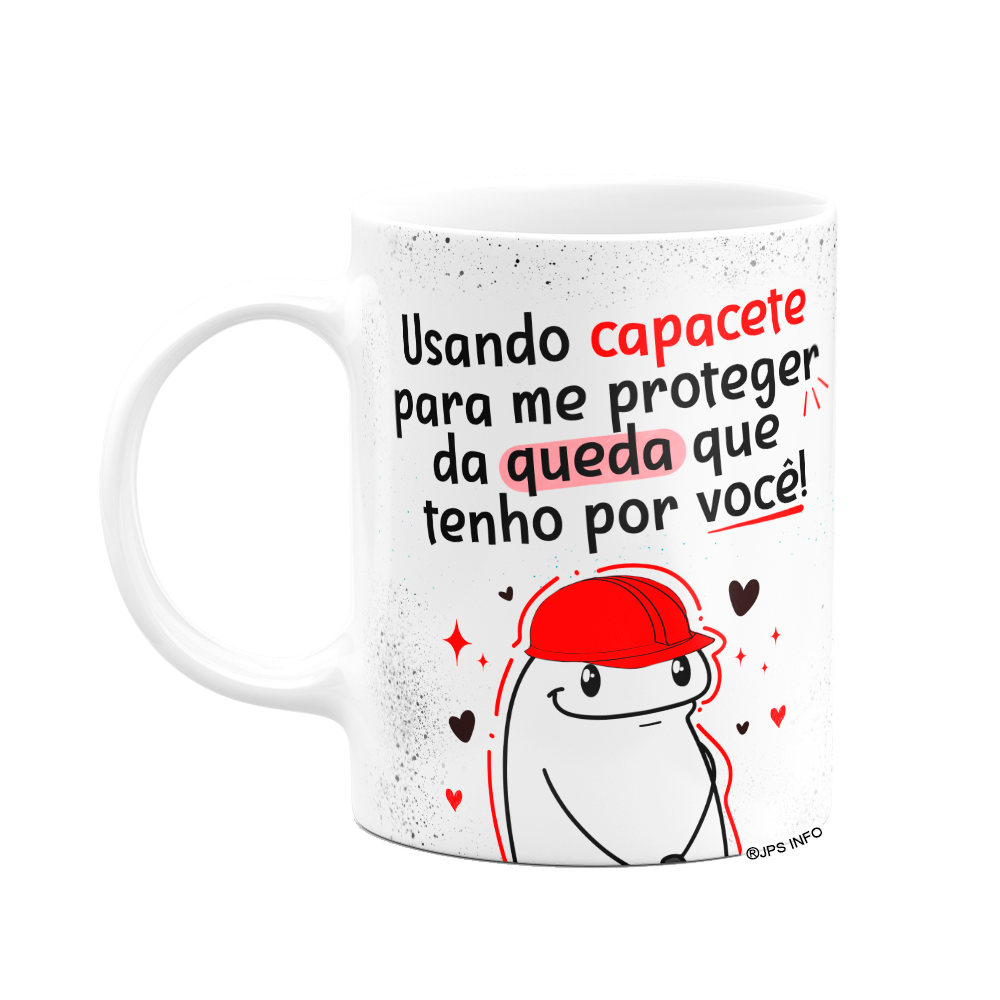 Caneca Flork Namorados - Minha Queda por Você! Branca