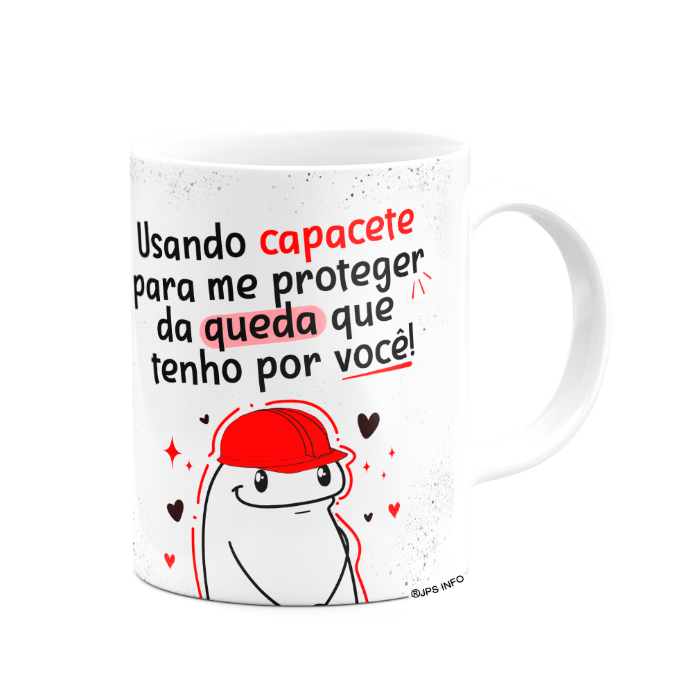 Caneca Flork Namorados - Minha Queda por Você! Branca - 2