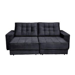 Sofá Retrátil e Reclinável 2,10m Molas Ensacadas Pillow Top Suede Coliseu - 3