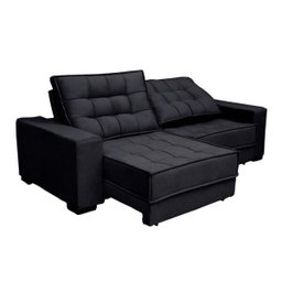 Sofá Retrátil e Reclinável 2,10m Molas Ensacadas Pillow Top Suede Coliseu - 4