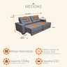 Sofá Retrátil e Reclinável 2,30m Suede Coliseu - 5