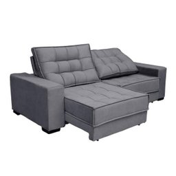 Sofá Retrátil e Reclinável 2,30m Molas Ensacadas Pillow Top Suede Coliseu - 4