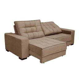 Sofá Retrátil e Reclinável 2,10m Molas Ensacadas Pillow Top Suede Coliseu - 4