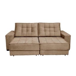 Sofá Retrátil e Reclinável 2,10m Molas Ensacadas Pillow Top Suede Coliseu - 3