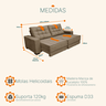 Sofá Retrátil e Reclinável 2,10m Suede Coliseu - 5