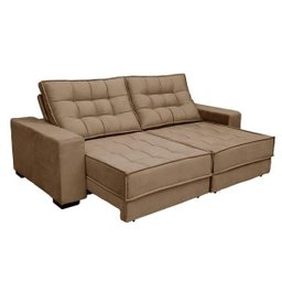 Sofá Retrátil e Reclinável 2,10m Molas Ensacadas Pillow Top Suede Coliseu - 1