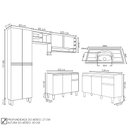Ver imagem 4 de Cozinha Compacta Vanessa e Balcão Gabinete Com Pia Tatiane 120cm Branco - AJL Móveis
