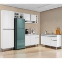 Ver imagem 2 de Cozinha Compacta Vanessa e Balcão Gabinete Com Pia Tatiane 120cm Branco - AJL Móveis