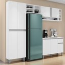 Ver imagem 6 de Cozinha Compacta Vanessa e Balcão Gabinete Com Pia Tatiane 120cm Branco - AJL Móveis
