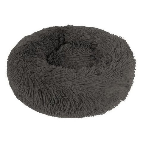 Caminha Nuvem Pet Redonda Pelúcia Cachorros Gatos Tam M 50cm Cor Preto Desenho Liso