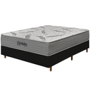 Ver imagem 1 de Cama Box Preta + Colchão Casal Córdoba Molas Ensacadas Duo Face 138x188x70cm - Macio