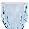 Jogo com 6 Taças Diamante de Vidro Azul de Agua ou Suco 260ml - 5