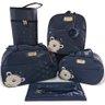 Bolsa maternidade bebê kit 5 peças Azul Marinho impermeável - 1