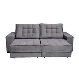 Sofá Retrátil e Reclinável 2,10m Molas Ensacadas Pillow Top Suede Coliseu - 3