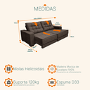 Ver imagem 5 de Sofá Retrátil e Reclinável 3,10m Suede Coliseu