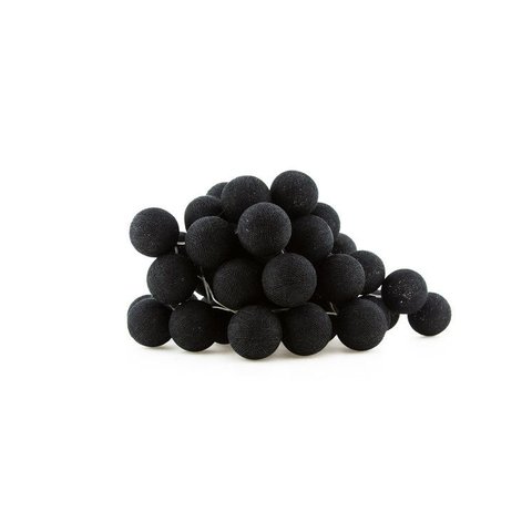 Fio de Bolinhas Halloween Dia Das Bruxas Preto Pilha Led 3m