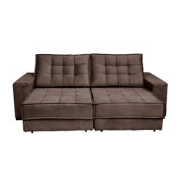 Sofá Retrátil e Reclinável 2,10m Molas Ensacadas Pillow Top Suede Coliseu - 3