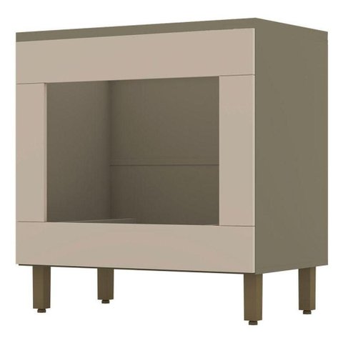 Balcão Forno de Embutir Évelin com Tampo para Cooktop Duna Cristal - Henn