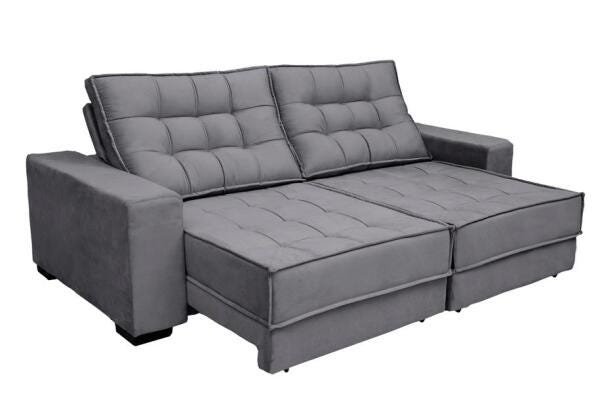Sofá Coliseu Molas Ensacadas e Pillow Top 3,10mts Pluma - Sofá Casa