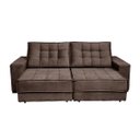 Ver imagem 3 de Sofá Retrátil e Reclinável 2,90m Suede Coliseu Café