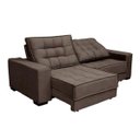 Ver imagem 4 de Sofá Retrátil e Reclinável 2,90m Suede Coliseu Café