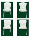 Ver imagem 7 de Kit 10 Cadeiras Bistrô Plástico Pés Alumínio Cor:branco