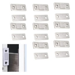 Fecho Magnetico Ima Inox Trava Fecha Porta Janela Armario Gaveta 8 Peças Resistente Ultrafino Proteç - 1