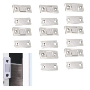 Fecho Magnetico Ima Inox Trava Fecha Porta Janela Armario Gaveta 8 Peças Resistente Ultrafino Proteç