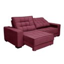 Ver imagem 4 de Sofá Retrátil e Reclinável 2,70m Suede Coliseu Cinza