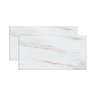 Porcelanato Roca Calacata Gold Micro Cristal acetinado retificado C:120cm x L:60cm branco - 1