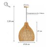 Pendente Boho Fibra Natural Artesanal Lavabo Nat37 - 4