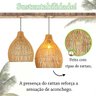Pendente Boho Fibra Natural Artesanal Lavabo Nat37 - 2