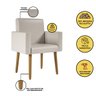 Kit 02 Poltronas Decorativa Sala Oferta Courino Balaqui Cor:courino Bege - 2